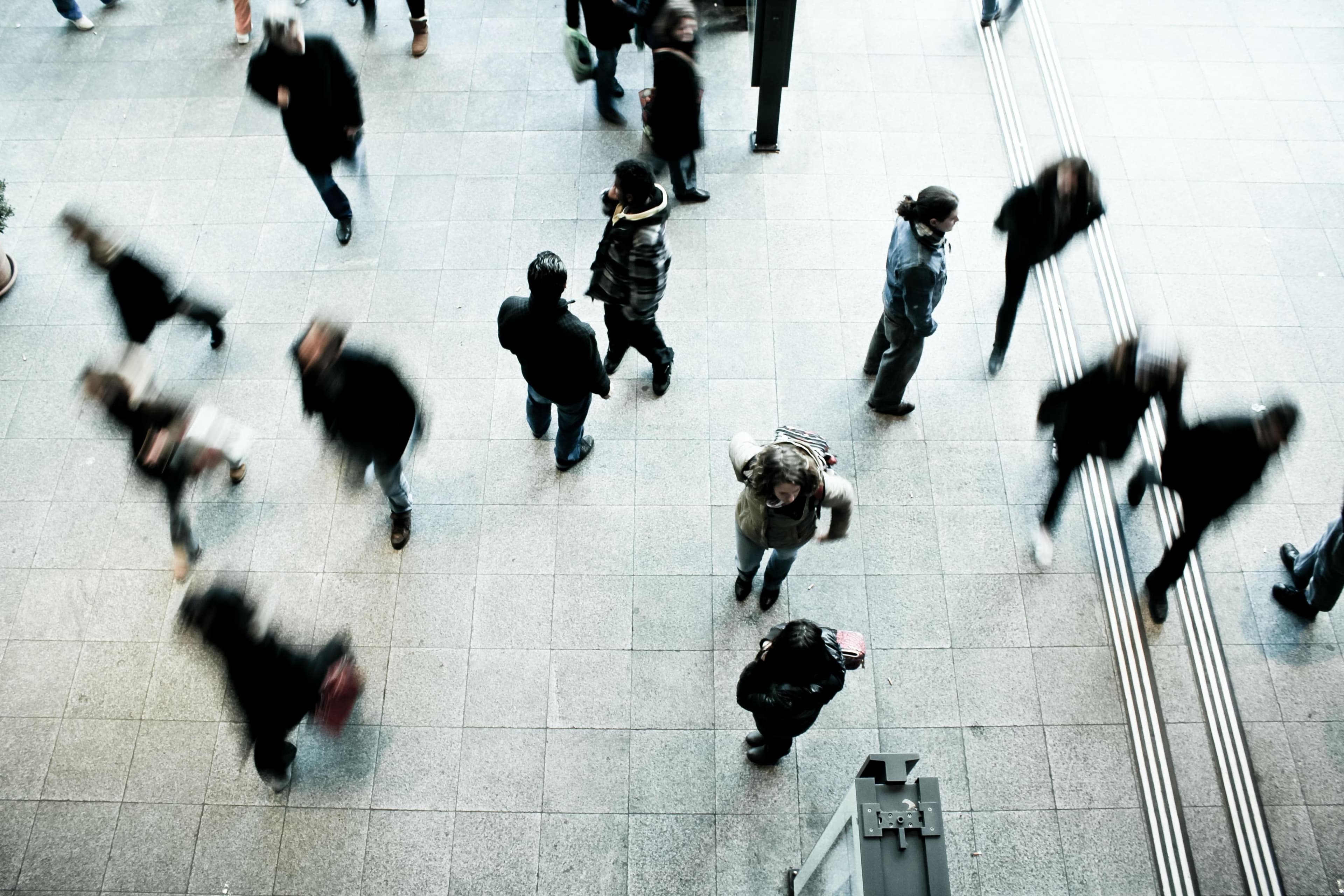 a crowd of people