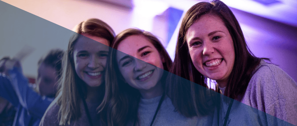 three girls hugging