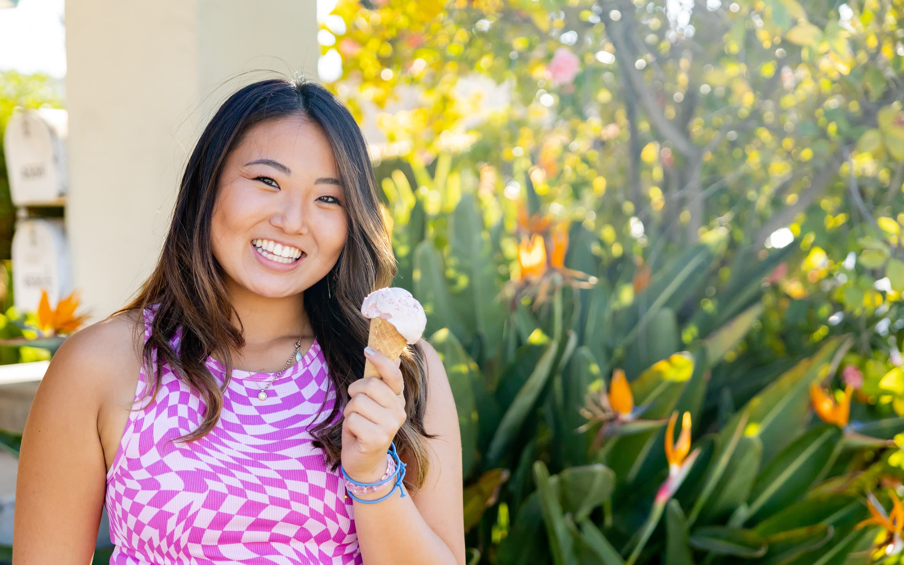 asian girl with an ice-cream