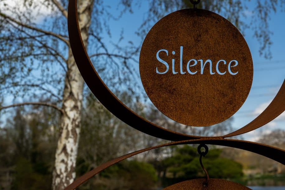 "silence" desk