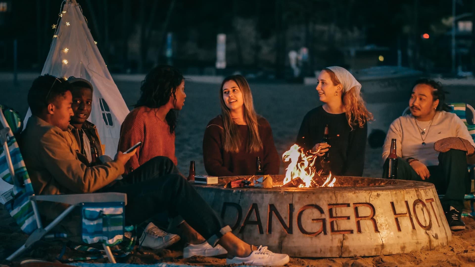 camp at the night