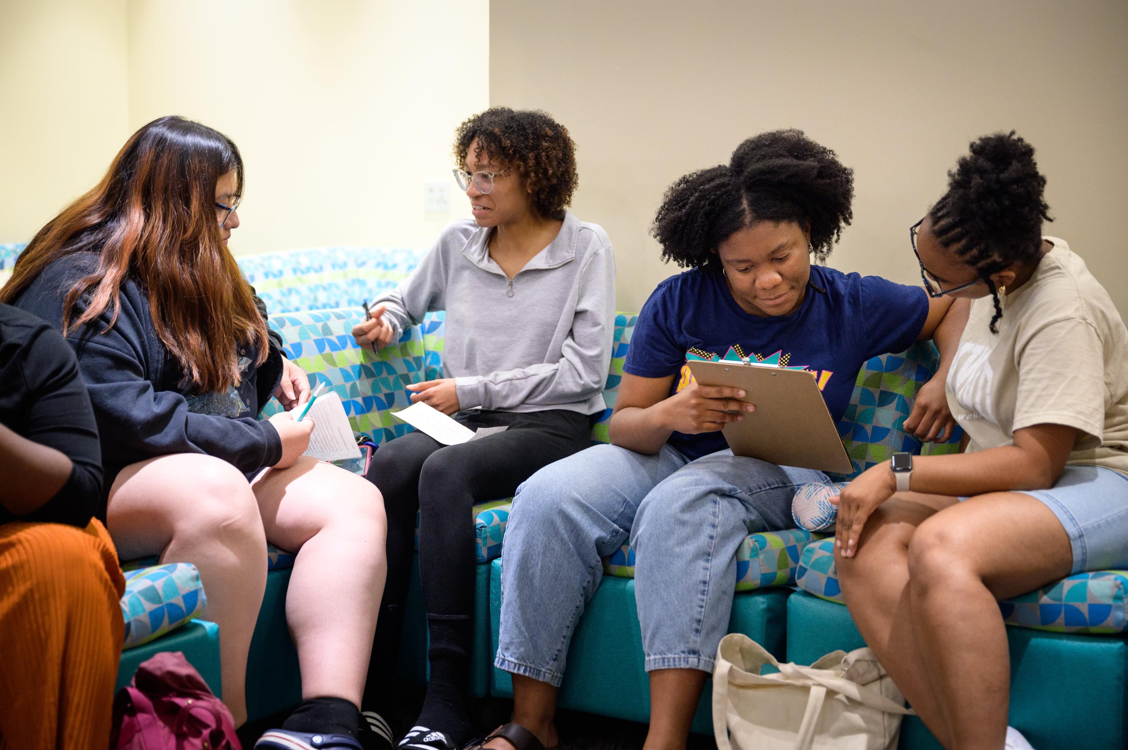 students at the lesson